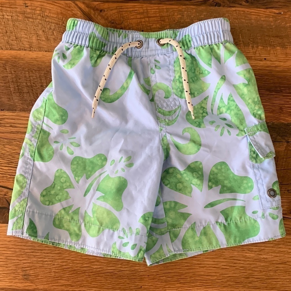 BABY GAP tropical plants print 18-24 months swim trunks 🌴🩳✨